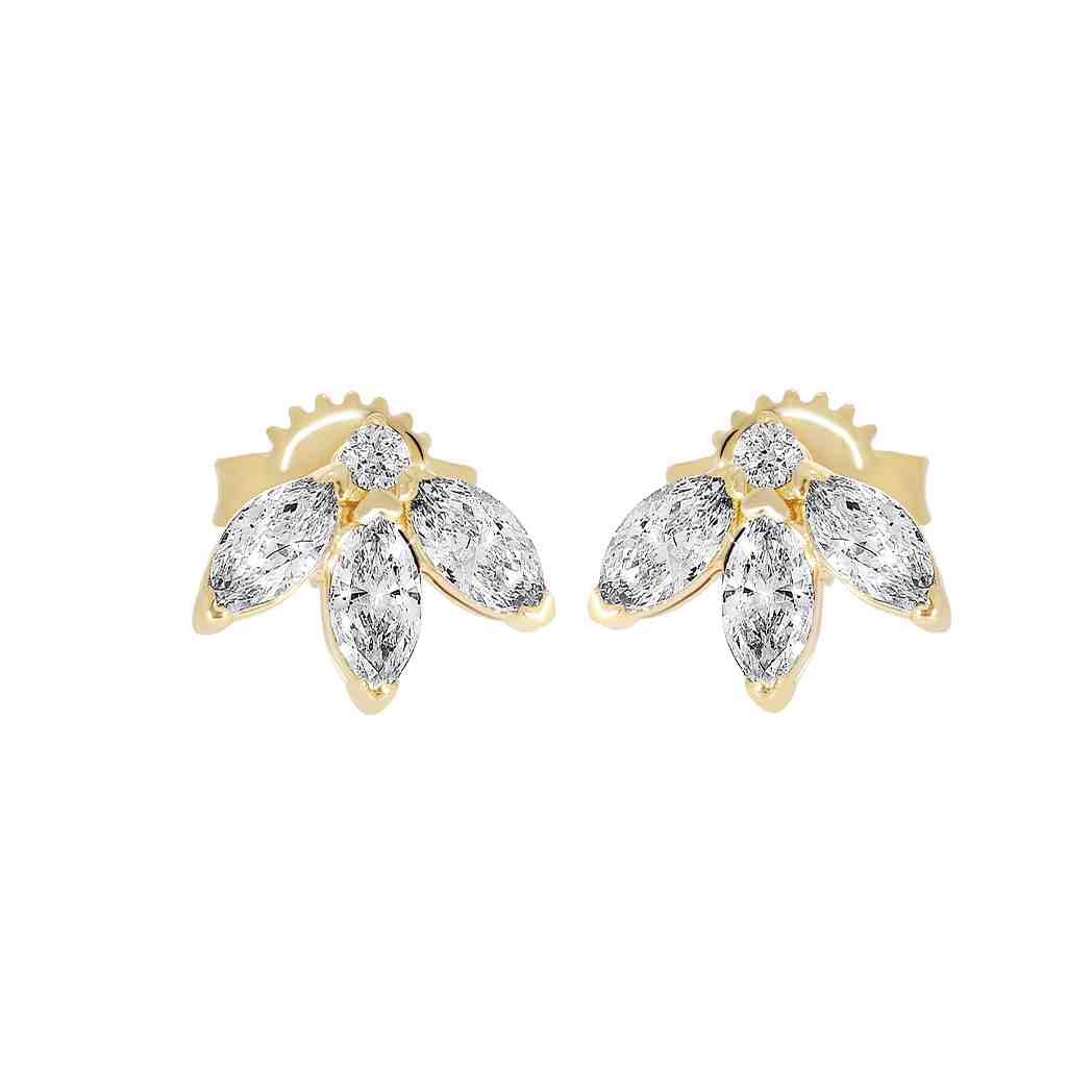 Marquise Shape Diamond Stud Earrings ER22166A